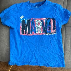 Blue marvel logo shirt